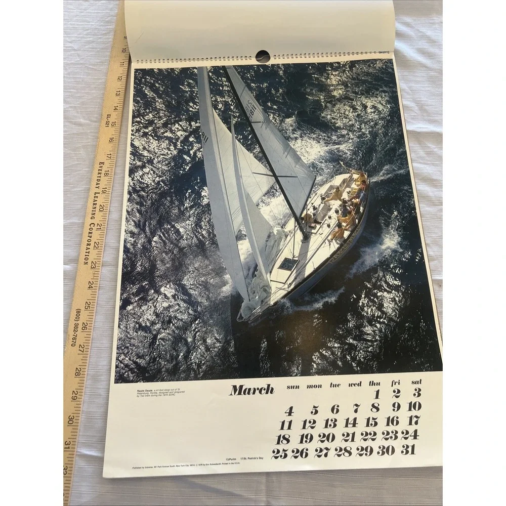 Vintage 1979 Sailing Wall Universe Calendar Eric Schweikardt 21